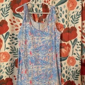 Tie shoulder sailboat dress
